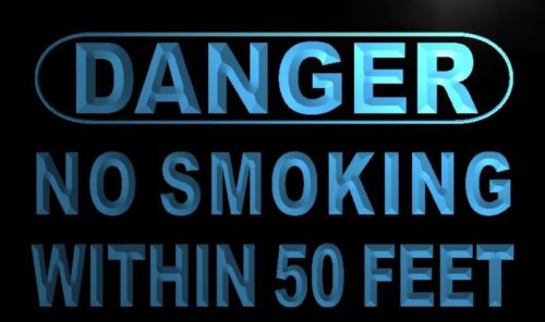 Danger No Smoking within 50 feet Neon Light Sign